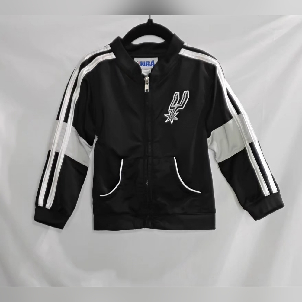 NBA San Antonio Spurs Polyester Hoodie Zip Up Toddler Jacket Size 3T See Descrip